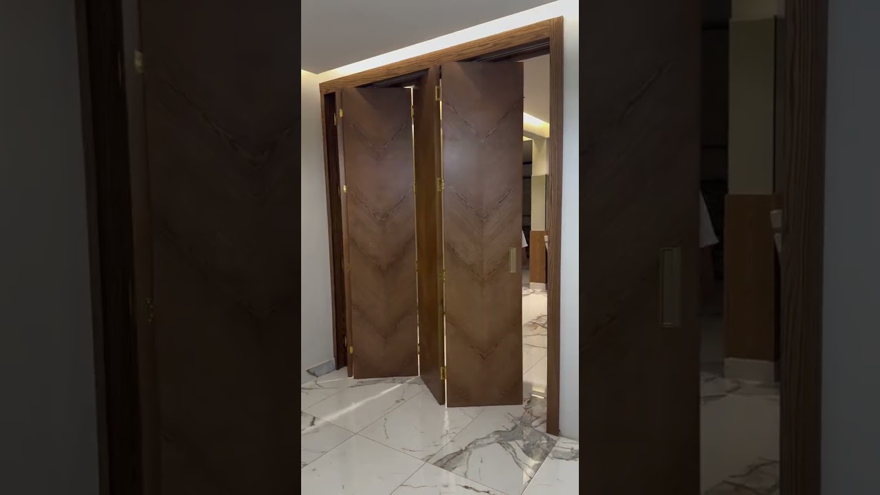 Wooden Folding Door #interiordesign #craftedspaces #home