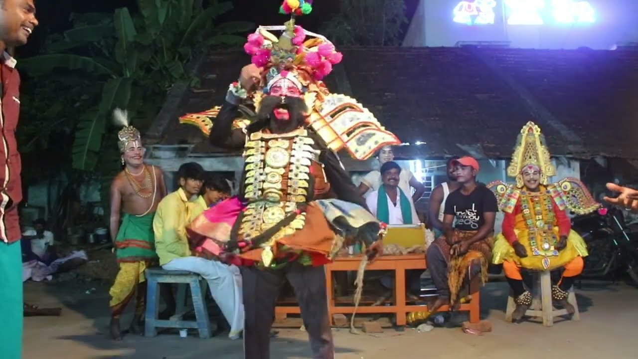 அரக்குமாளிகை நாடகம் வெற்றிவேல் கலை மன்றம் |   ஆசிரியர் சக்திவேல் தர்பார் |பீமன் | Tamil Theru koothu