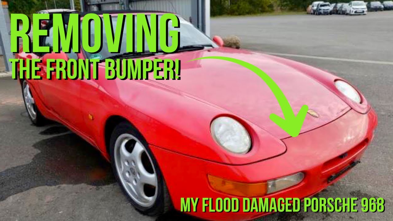 Restoring a Flood Damaged Porsche 968: Removing the front bumper cover #porsche968 #bumpercover