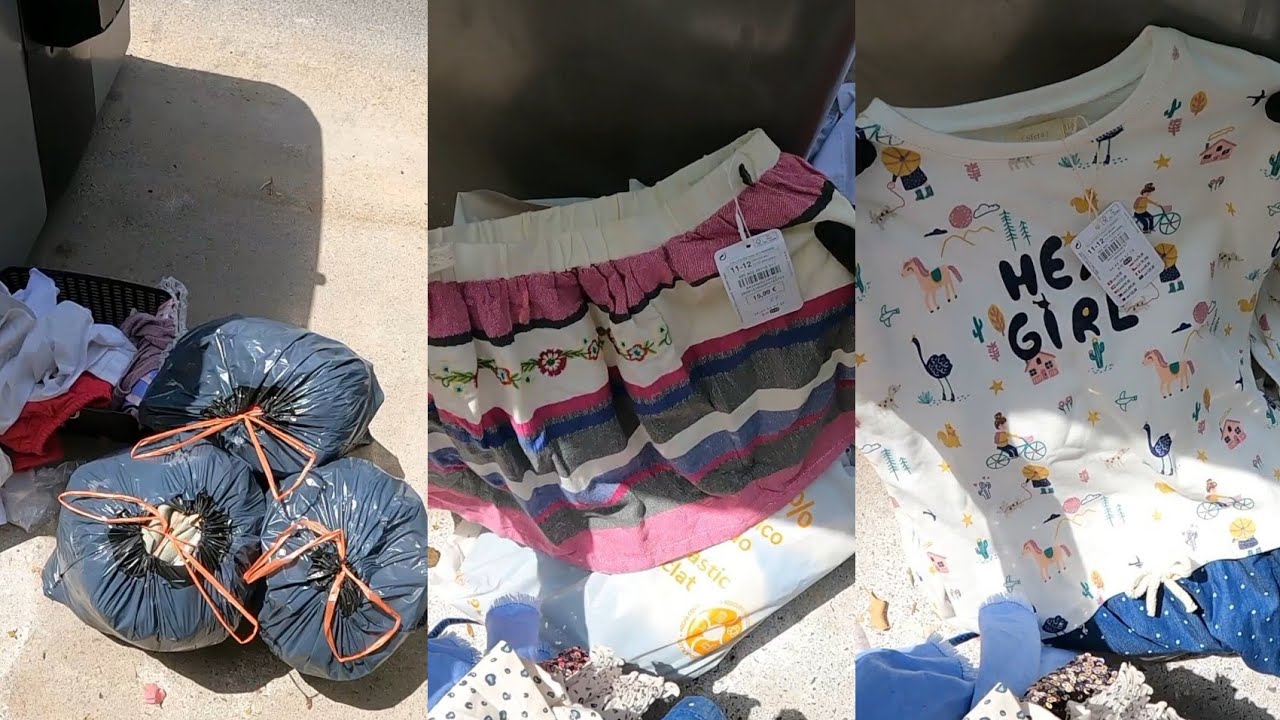 WAAOOO ES DE LOCO, LAS  ROPAS   AÚN CON LA  ETIQUETA TIRADA A LA BASURA! 