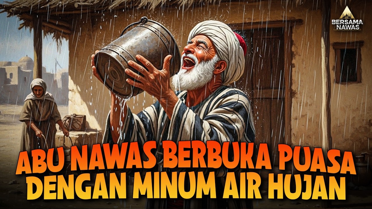 ABU NAWAS BERBUKA PUASA DENGAN MINUM AIR HUJAN - CERITA LUCU PENGANTAR TIDUR