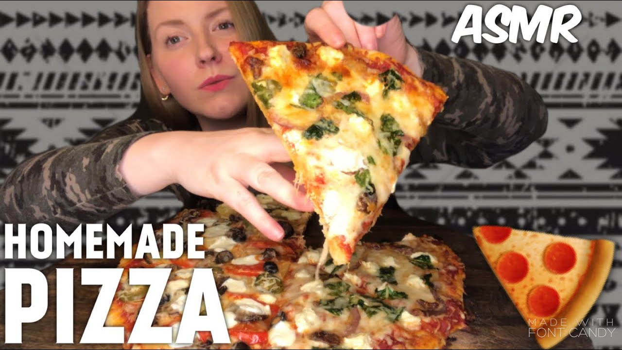Homemade PIZZA 🍕 ~ ASMR MUKBANG Relaxing Eating Sounds