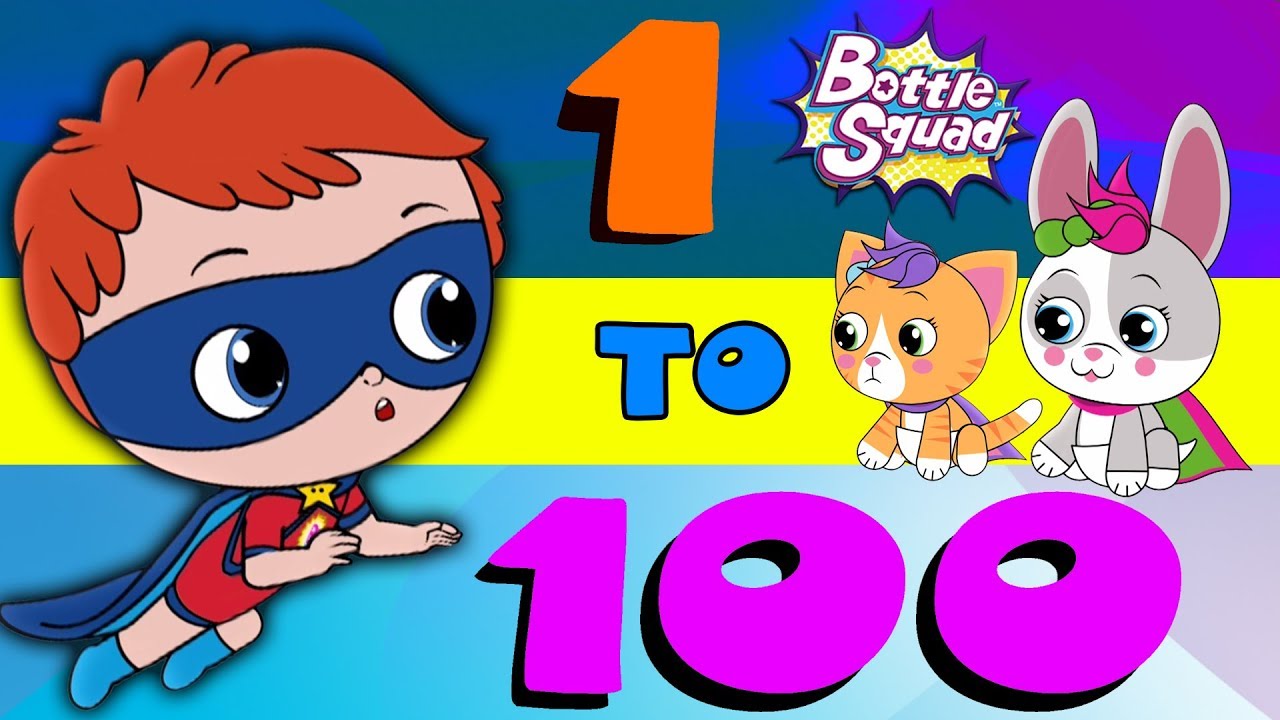 Adventure Numbers 1 To 100 | Bottle Squad Educational Video | Numbers Song | Learn Numbers