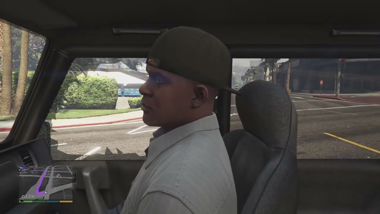 GRAND THEFT AUTO STORY MODE HEADING TO PICK UP FRANKLIN AND HEAVY TRAFFIC 