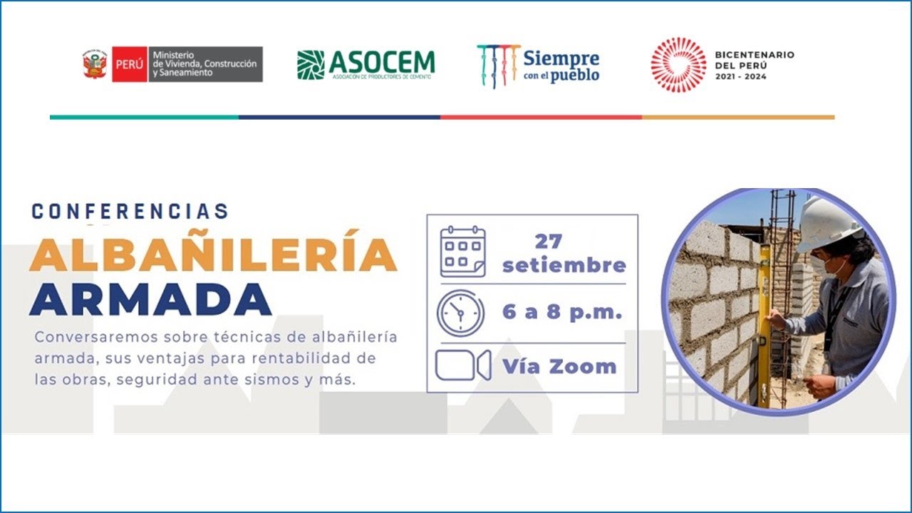Conferencias de Albañilería Armada: Diseño y ventajas de su uso - Mejora la rentabilidad de tu obra