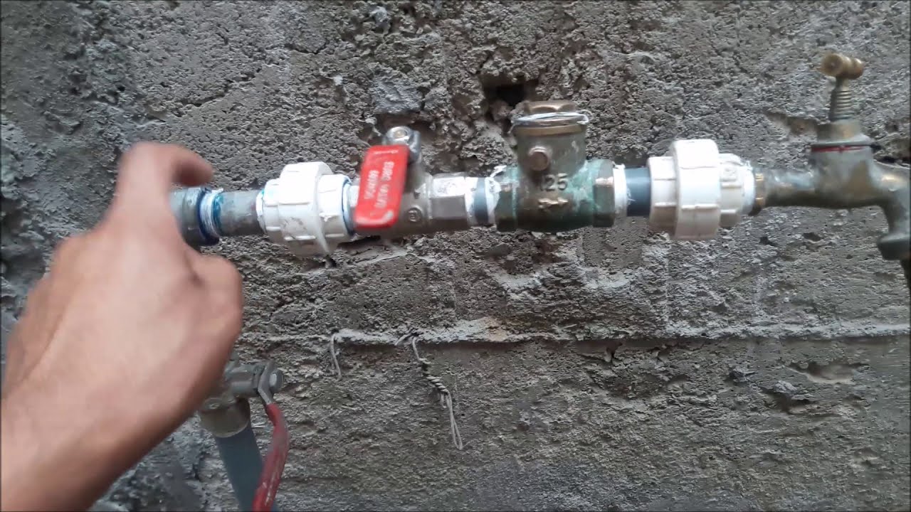Como instalar una llave de paso ,v&aacute;lvula check y uni&oacute;n universal