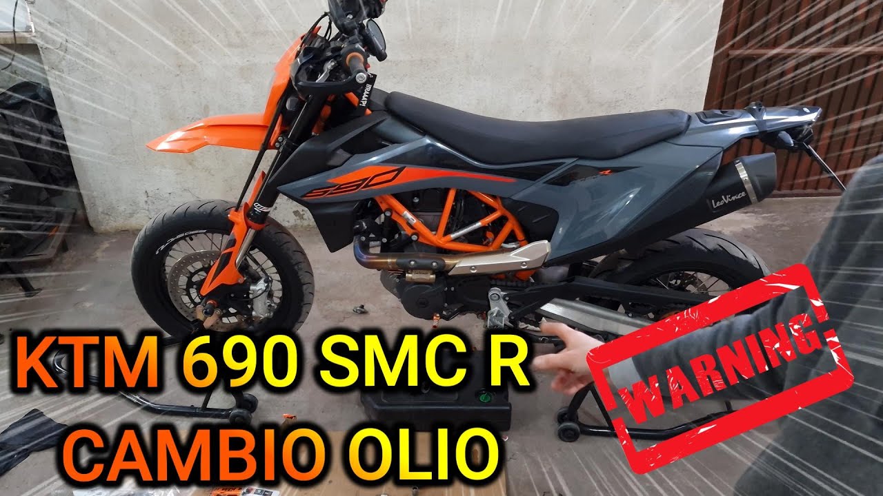 KTM 690 SMC R - CAMBIO OLIO + COPERCHI DISSIPATORI FILTRO SM PROJECT - 4K -  🇮🇹
