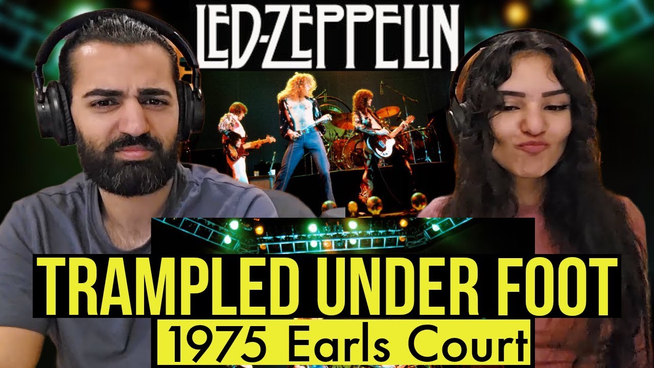 We react to Led Zeppelin - Trampled Under Foot (EARLS COURT) | REACTION
