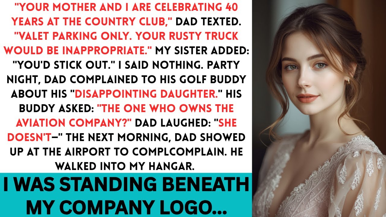 Dad Texted Skip Anniversary Party - Your Truck's Too Ugly For Valet'- Until He Walked Into My Hangar