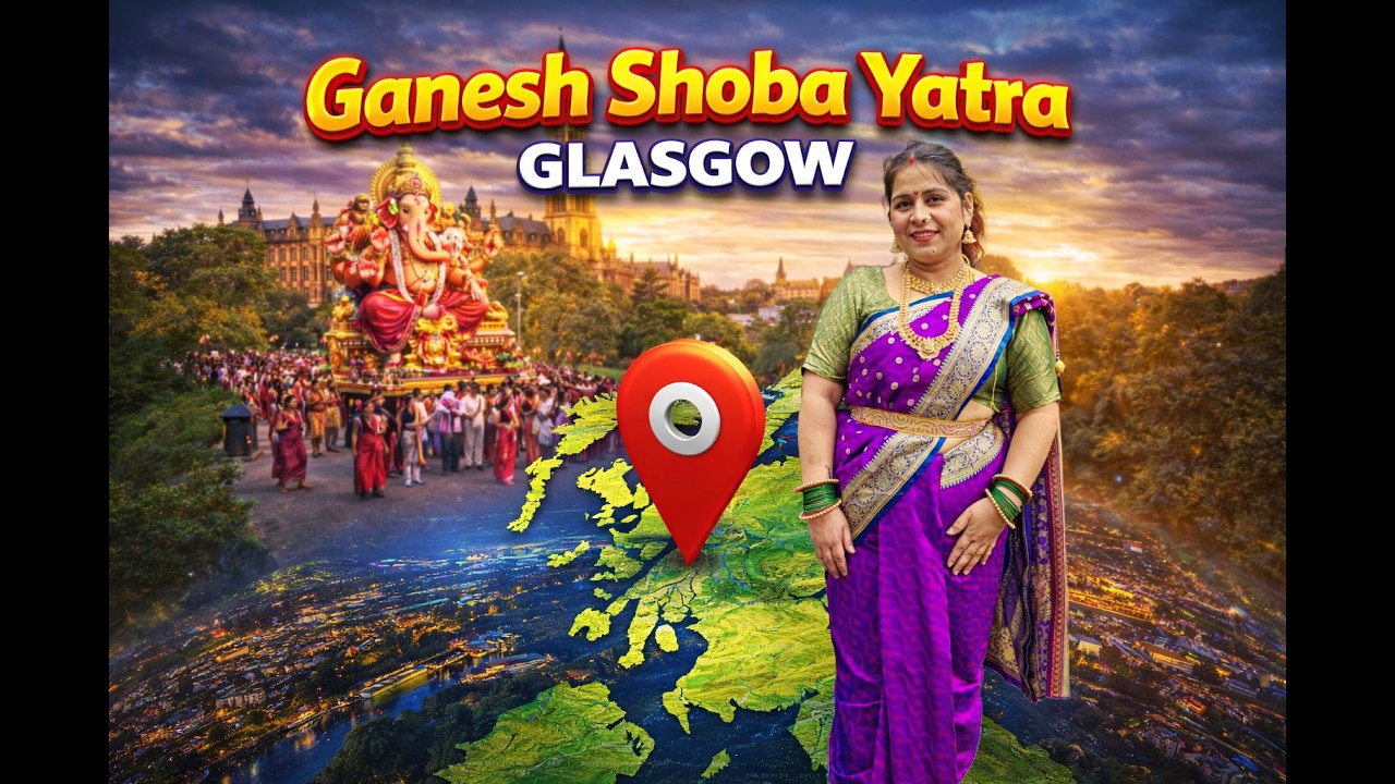 Ganesh Shobha Yatra 2025 Glasgow 🚩 | 3000+ People | Dhol Tasha & Lezim in Scotland 🏴󠁧󠁢󠁳󠁣󠁴󠁿