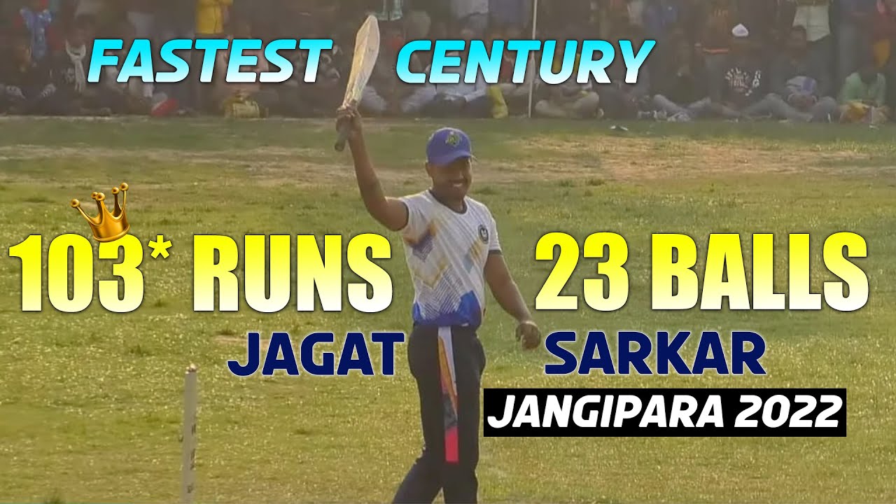 Fastest Century By Jagat Sarkar | 103* Runs Off 23 Balls in Jangipara 2022 | Jagat Sarkar Batting