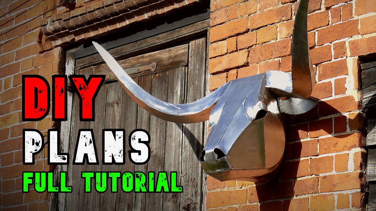 DIY Long Horn Steer metal sculpture - Full tutorial and How to self build plans - by Joshua De Lisle