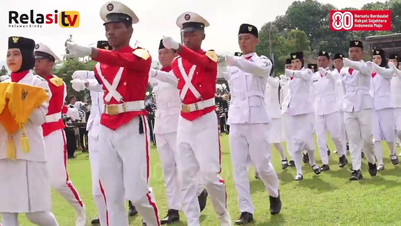 UPACARA BENDERA {aringatan HUT Ke=80 Republik Indonesia Tingkat Kecamatan Sampang.