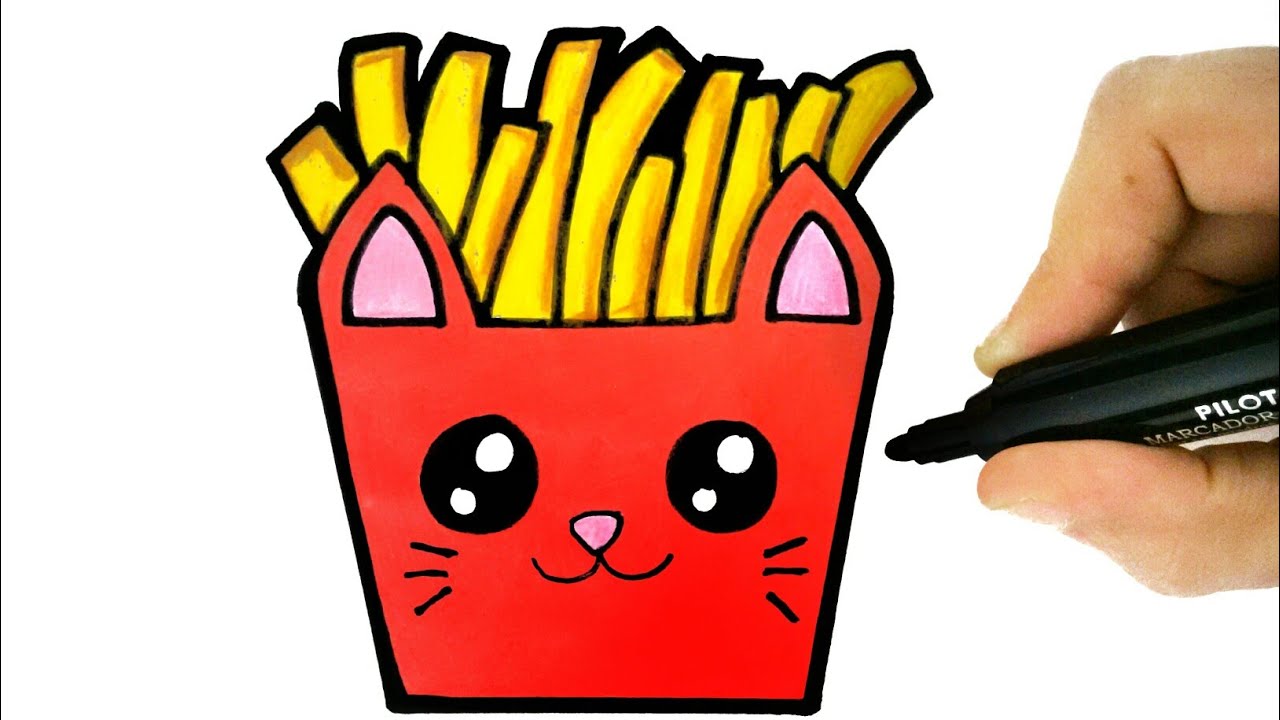 HOW TO DRAW A FRENCH FRIES - COMO DESENHAR BATATA FRITA