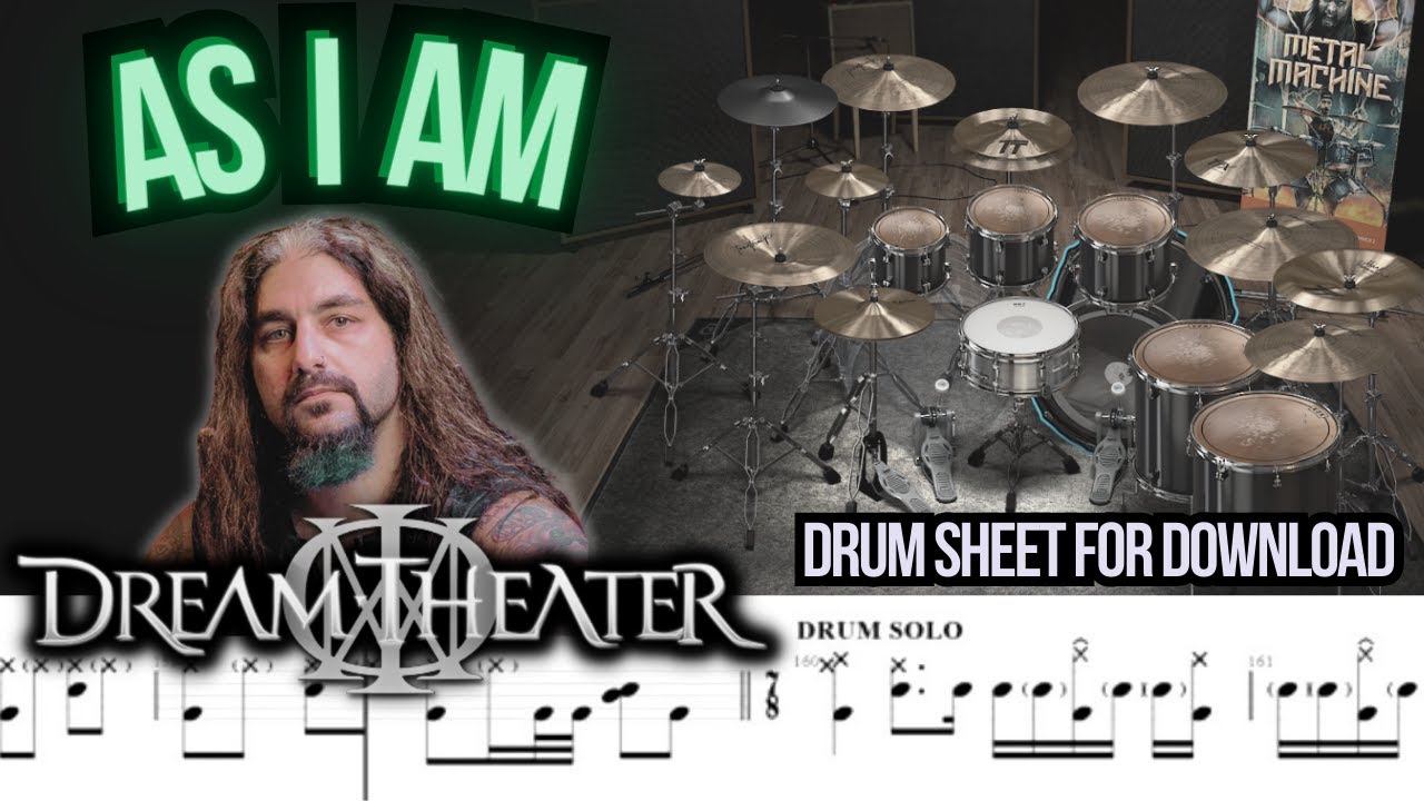 Dream Theater - As I Am (DRUM TRACK / SHEET / MIDI)