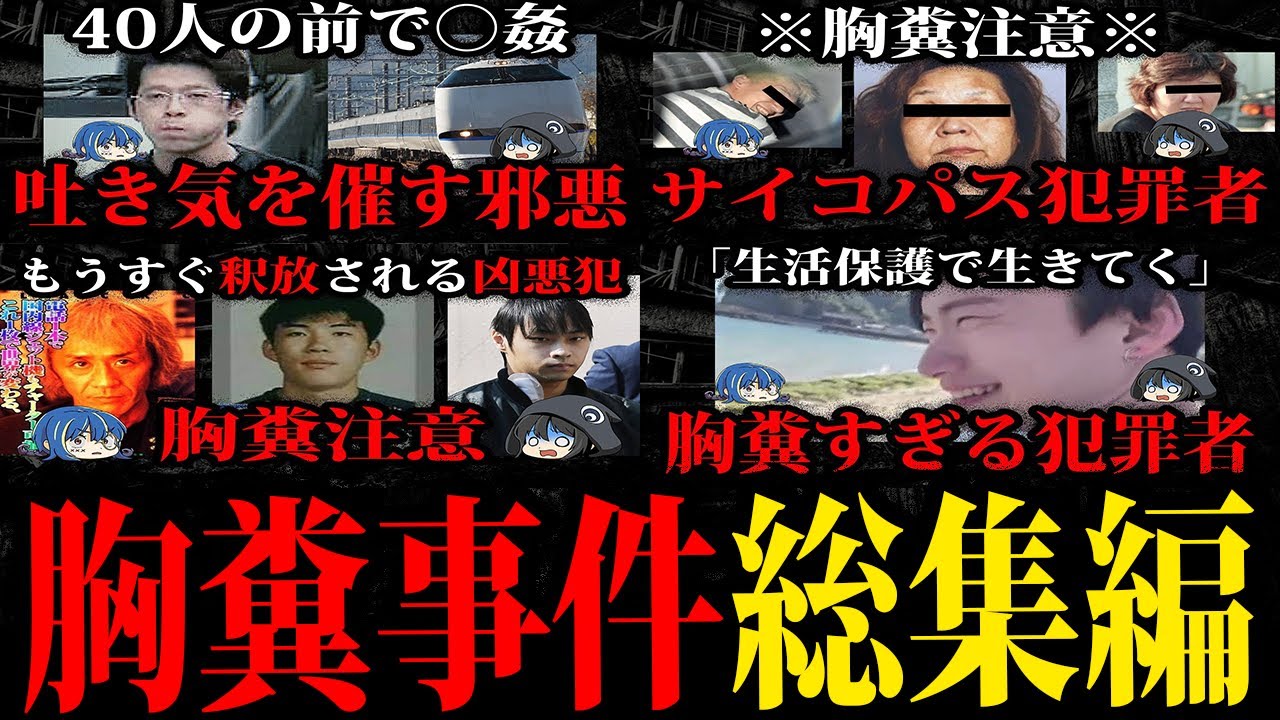 【ゆっくり解説】疲れてる人は閲覧禁止。胸糞悪い事件・犯罪者総集編