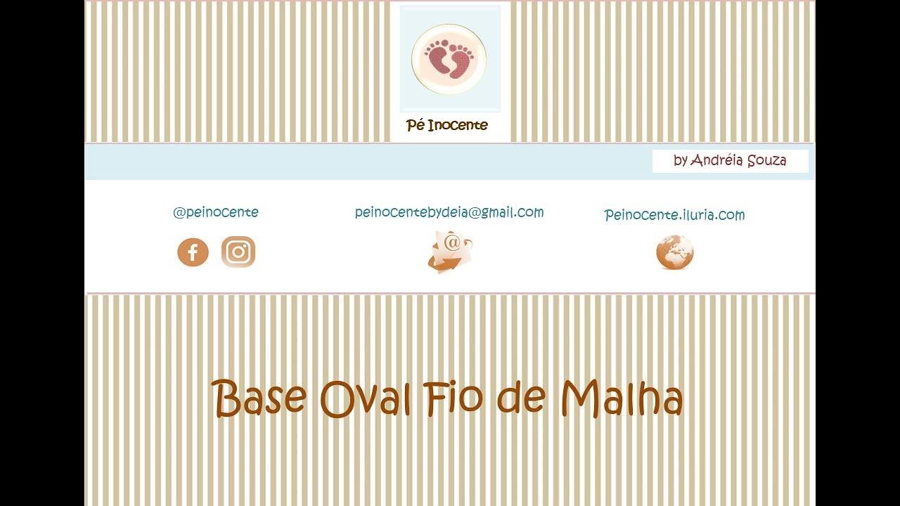 Base Oval Fio de Malha