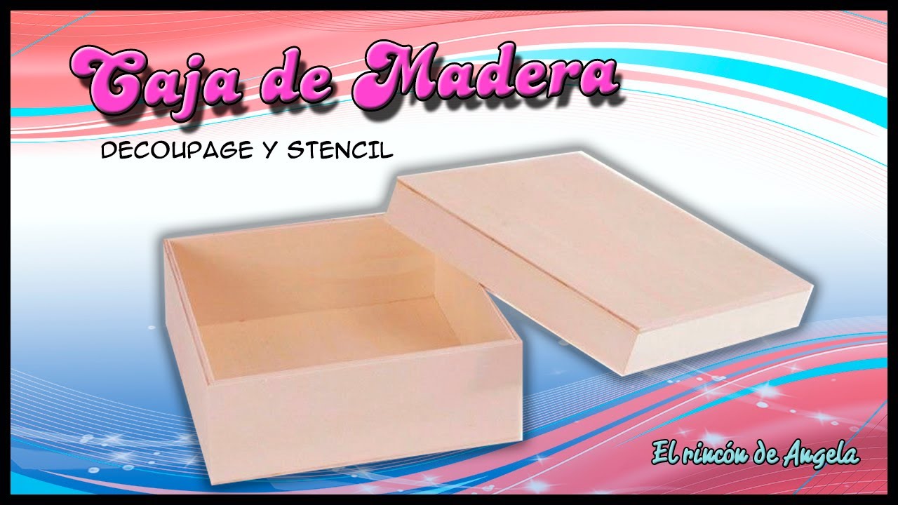 DECOUPAGE EN MADERA CON💐PAPEL DE ARROZ Y STENCIL💐  Diy