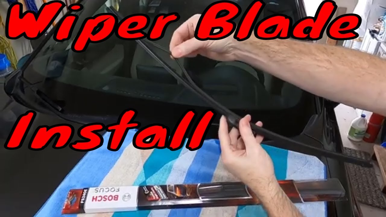 Replacing Front Wiper Blades on a Mazda.