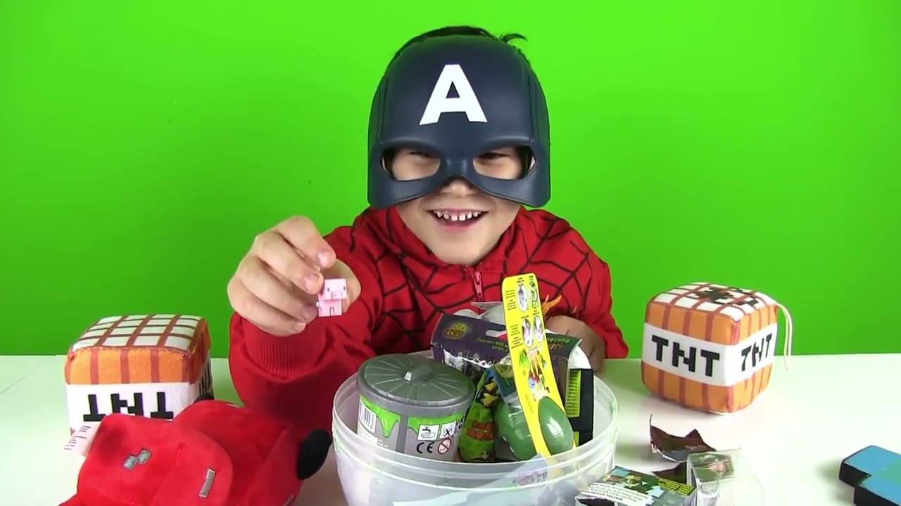 Minecraft Slime DEV S&uuml;rpriz Yumurta A&ccedil;ma Oyuncak Abi Slimy Oyuncakları(SİLİNMİŞ VİDEO!)