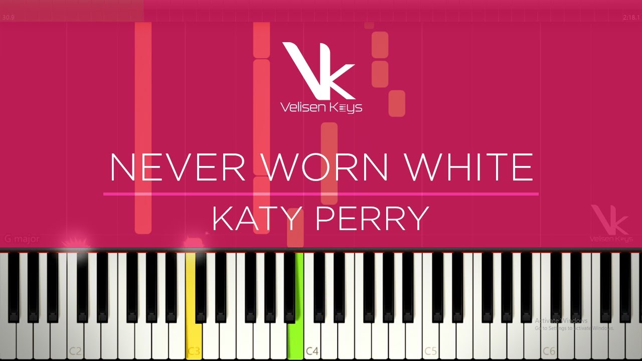 Katy Perry - Never Worn White Piano | Piano Tutorial by Velisen Keys