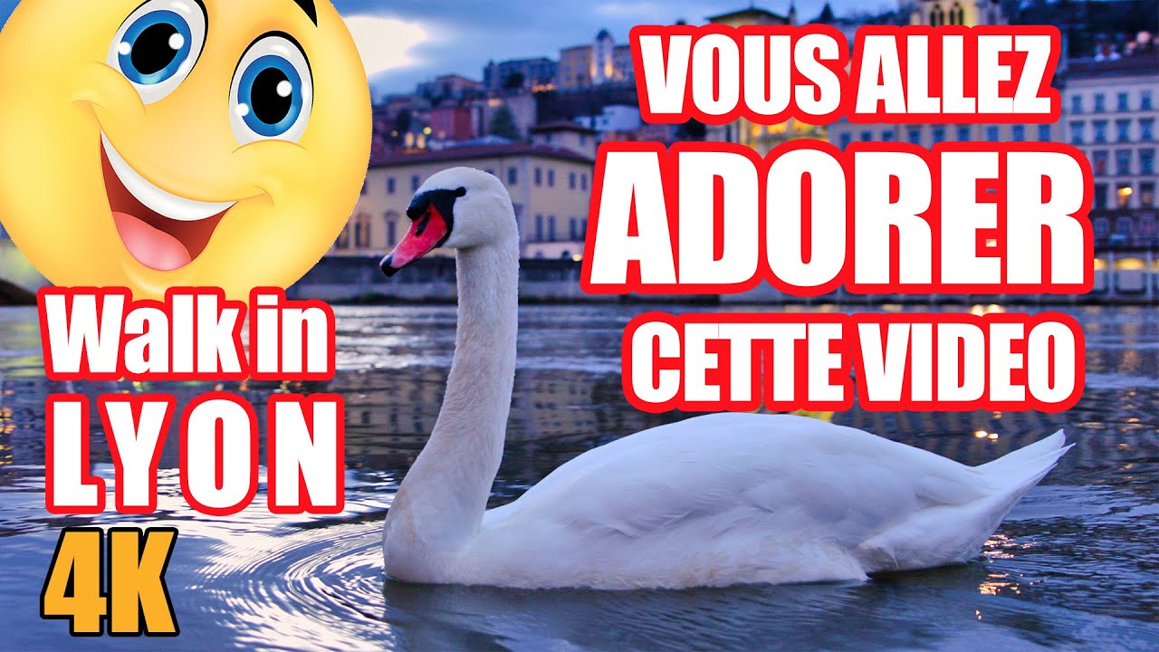 Vous allez ADORER cette video - Promenade a Lyon pour 15 minutes - 4k