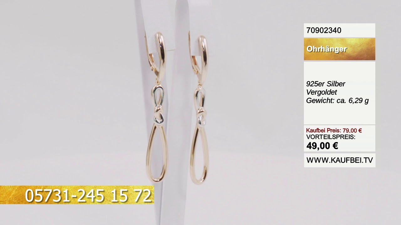 Ohrringe vergoldet in 925 Silber | Kaufbei Schmuck 70902340
