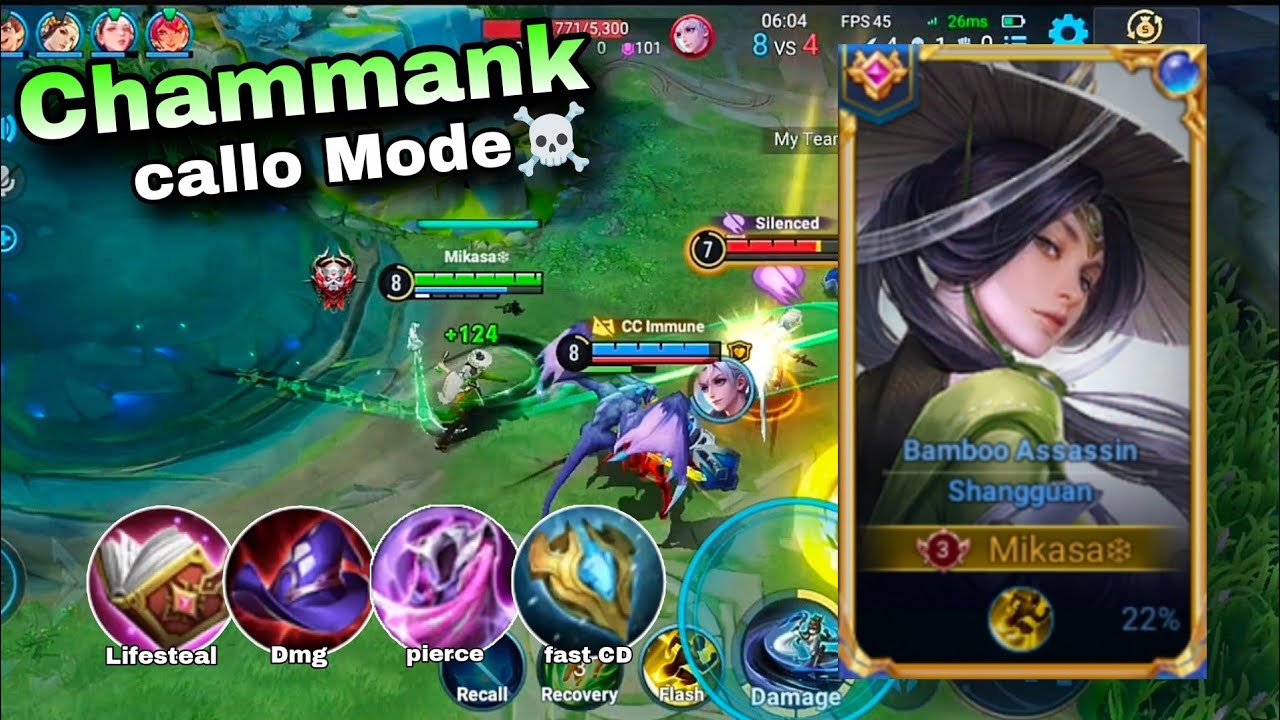 SHANGGUAN CHAMMANK CALLO MODE ACTIFED TO CARRY MY TEAM || MVP GAMEPLAY - HONOR OF KINGS.