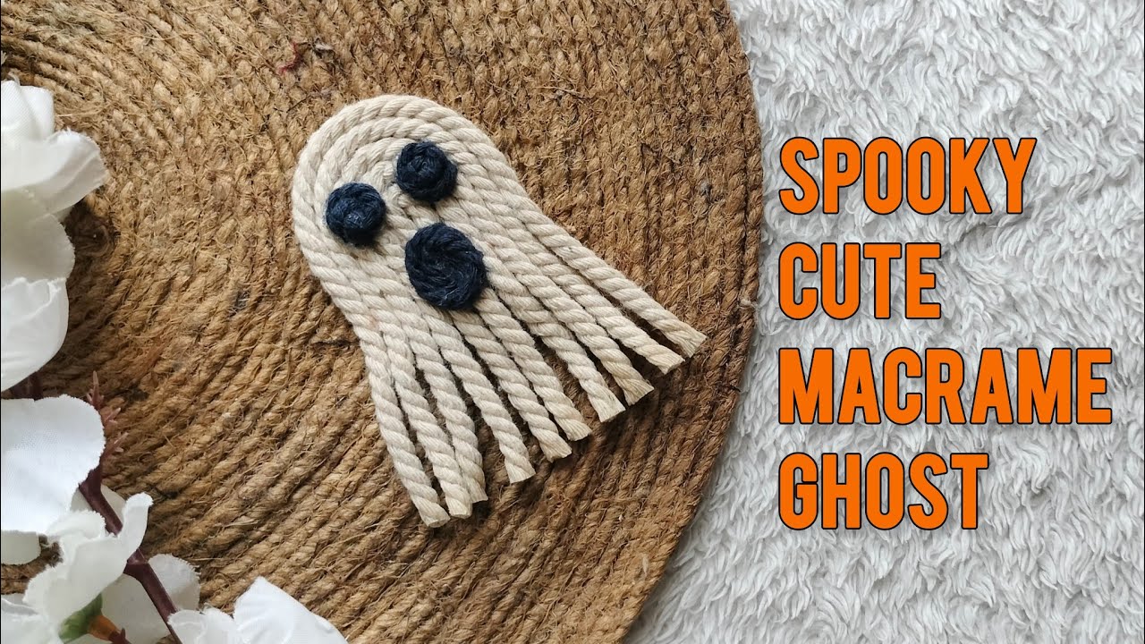 DIY Macrame Ghost 👻 | Easy Halloween Ornament, Keychain & Fridge Magnet | Step by Step for Beginners