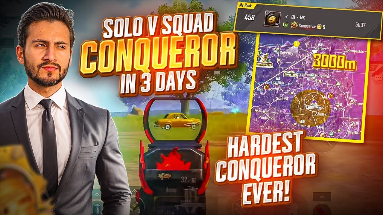 SOLO V SQUAD CONQUEROR 🔥 IN 70 Hours | HARDEST CONQUEROR of Life Ever | MK Gaming