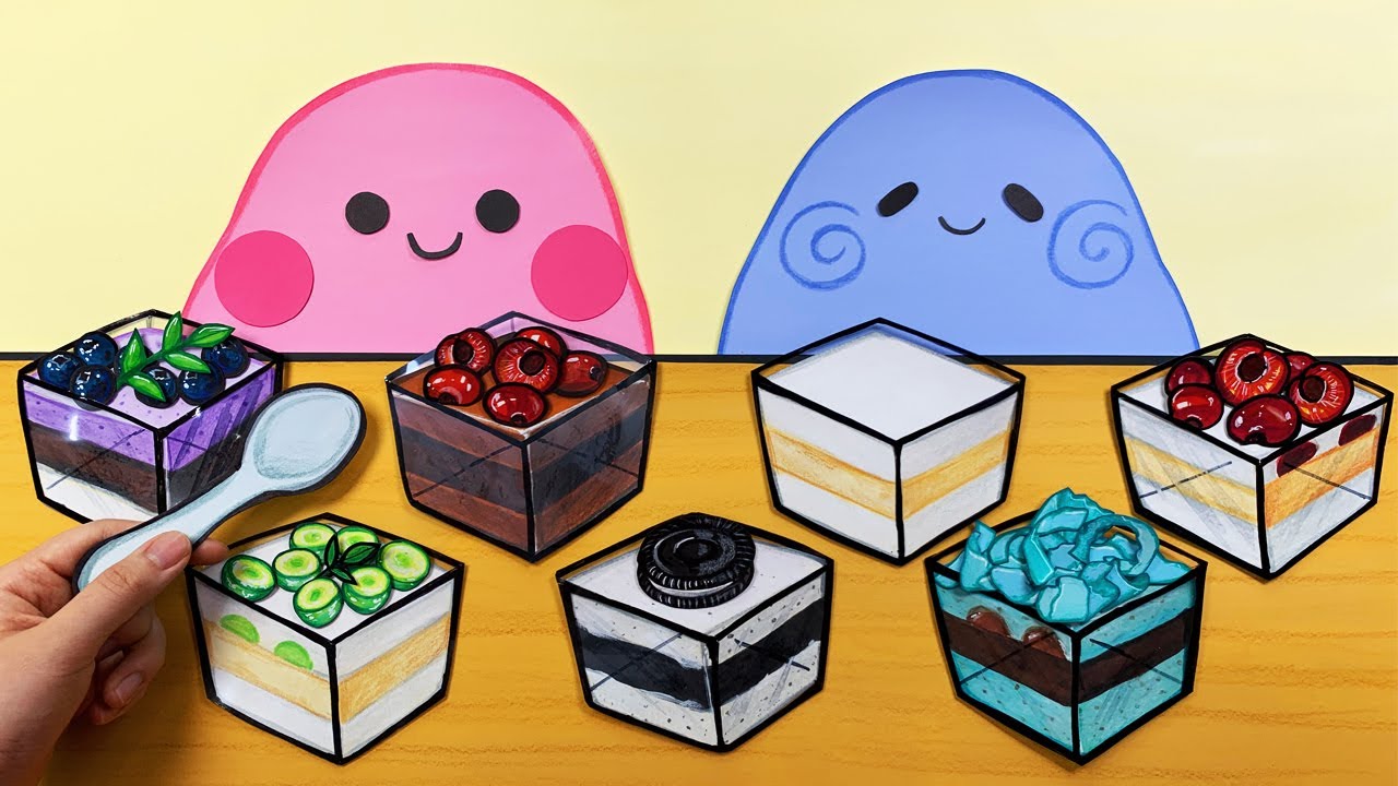 슬라임의 파바 1일 1케이크스토리 먹방 스톱모션🍰STOPMOTION SLIME 1DAY 1CAKESTORY MUKBANG 🍰