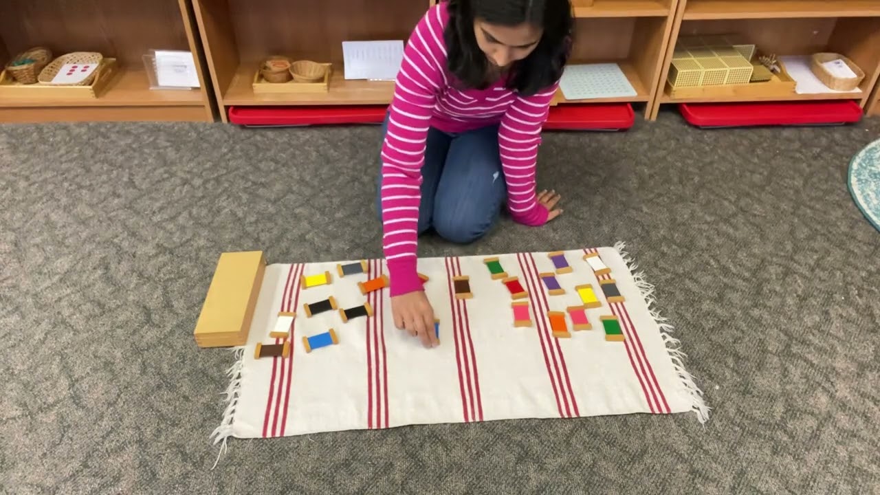 Color Tablet box 2 Presentation #montessori #preschool #sensory visual work#preliminary #matching