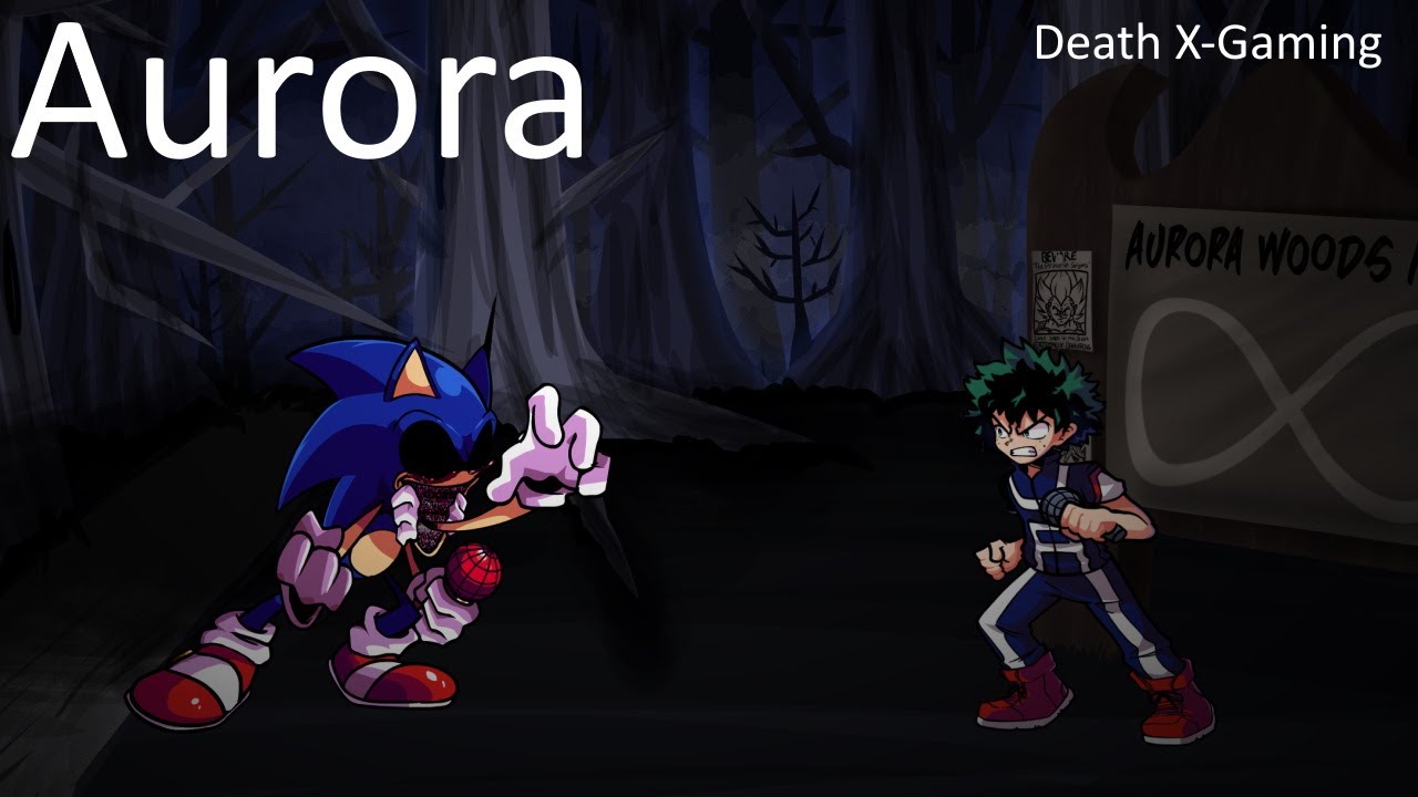 Friday Night Funkin' - Aurora But It's Sonic.EXE VS Deku And BF (2 Covers) FNF MODS MY COVER