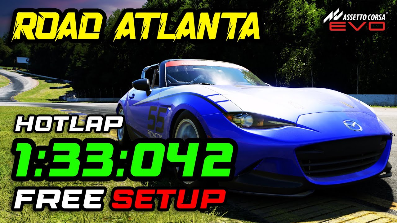 🏁 MAZDA MX-5 CUP | ROAD ATLANTA | HOTLAP ⏱️ 1:33.042 | 🎮 AC EVO 0.4 | 🛠️ SETUP + 📖 TRACK GUIDE
