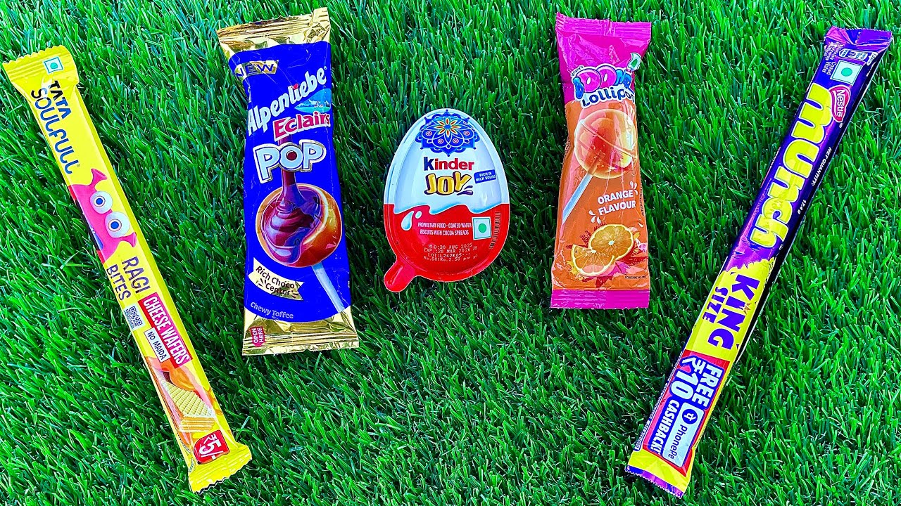 ASMR Most Popular Candys / some lots of colorful rainbow lollipop candy / unpacking chocolate eat