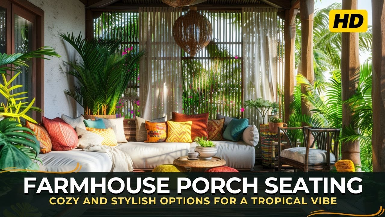 Farmhouse Porch Seating Cozy and Stylish Options for a Tropical Vibe