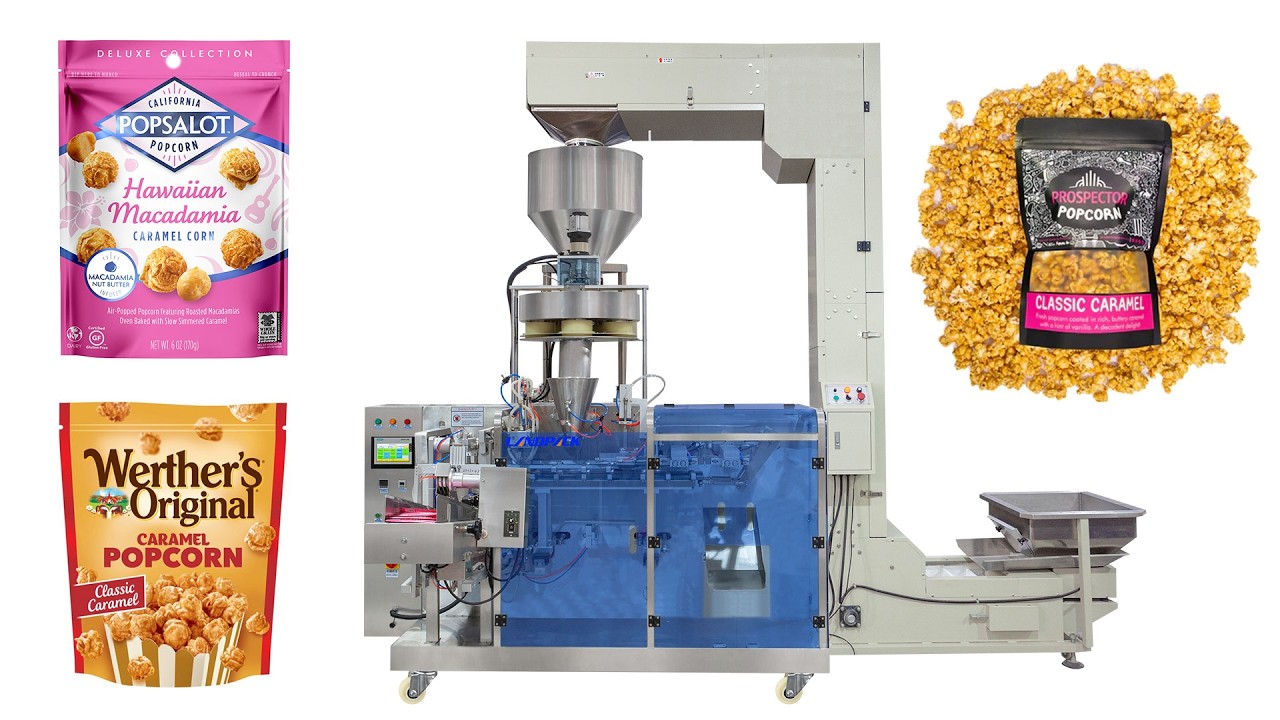 Automatic Popcorn Standing Pouch Packing Machine With Nitrogen Filling Function