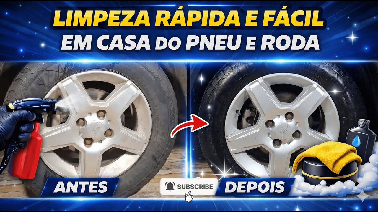 COMO LIMPAR PNEU E RODA EM CASA