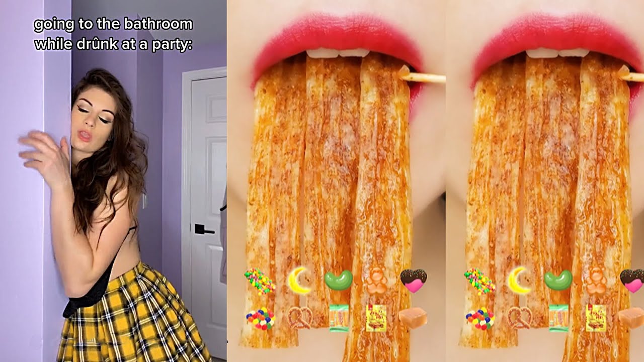 🌈 2 HOUR Mikaela Happas Storytime ASMR Emoji Food Challenge Mukbang Satisfying Eating Sound