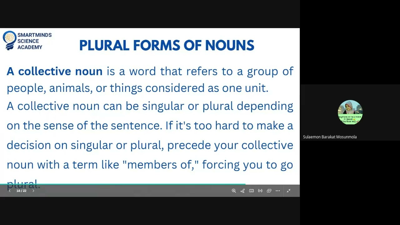 Use of English (Plural forms of Noun 2) UTME FREE CLASS 5