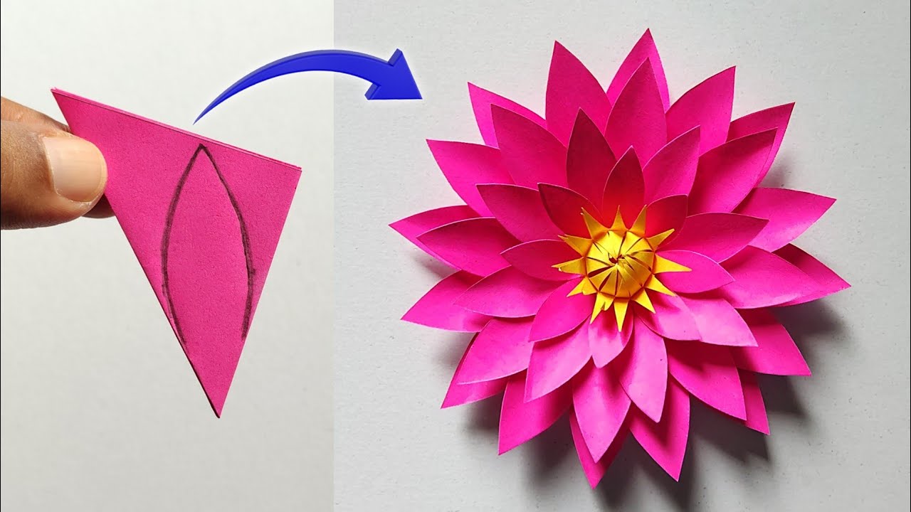 Beautiful Paper Flower Making Idea | How To Make Paper Flower Step By Step | DIY Flower Craft