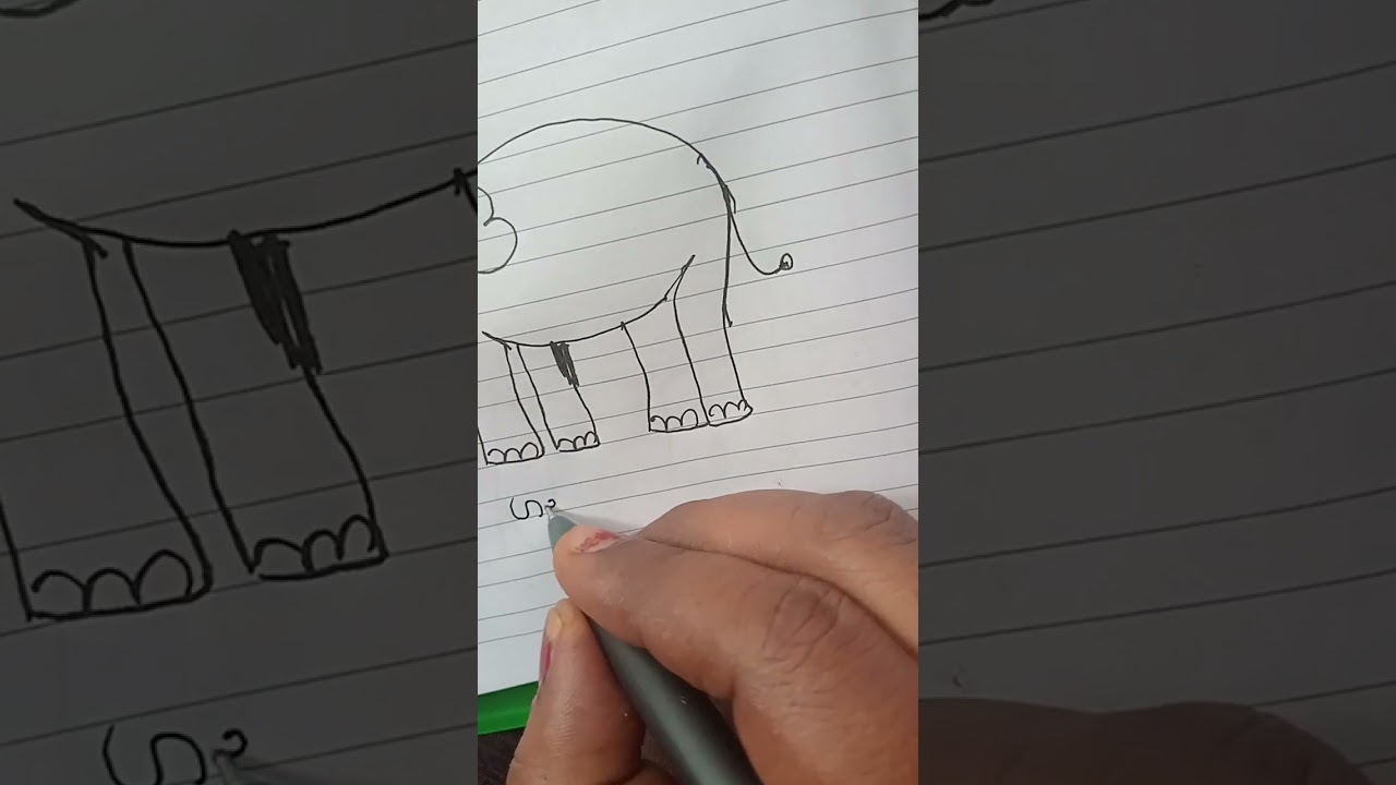 Drawings with malayalam letters 'ga' and ''nga'.