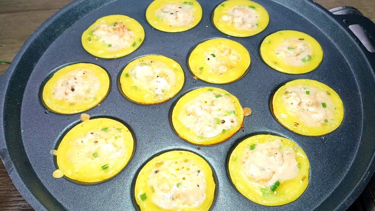 B&Aacute;NH KHỌT-C&aacute;ch l&agrave;m b&aacute;nh khọt nh&acirc;n t&ocirc;m nước cốt dừa chuẩn vị miền t&acirc;y @LANLEMIENTAY