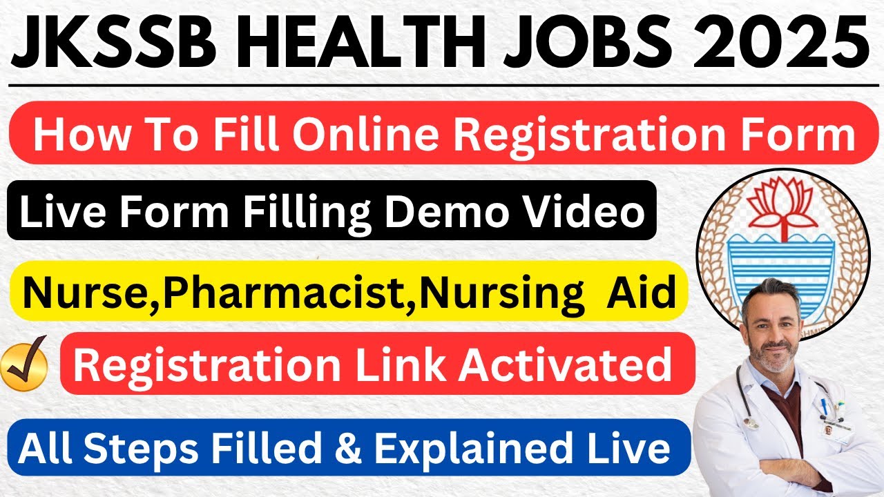 How To Fill JKSSB Health Posts Online Form 2025 | Step By Step Live Form Filling | 621 Health Posts