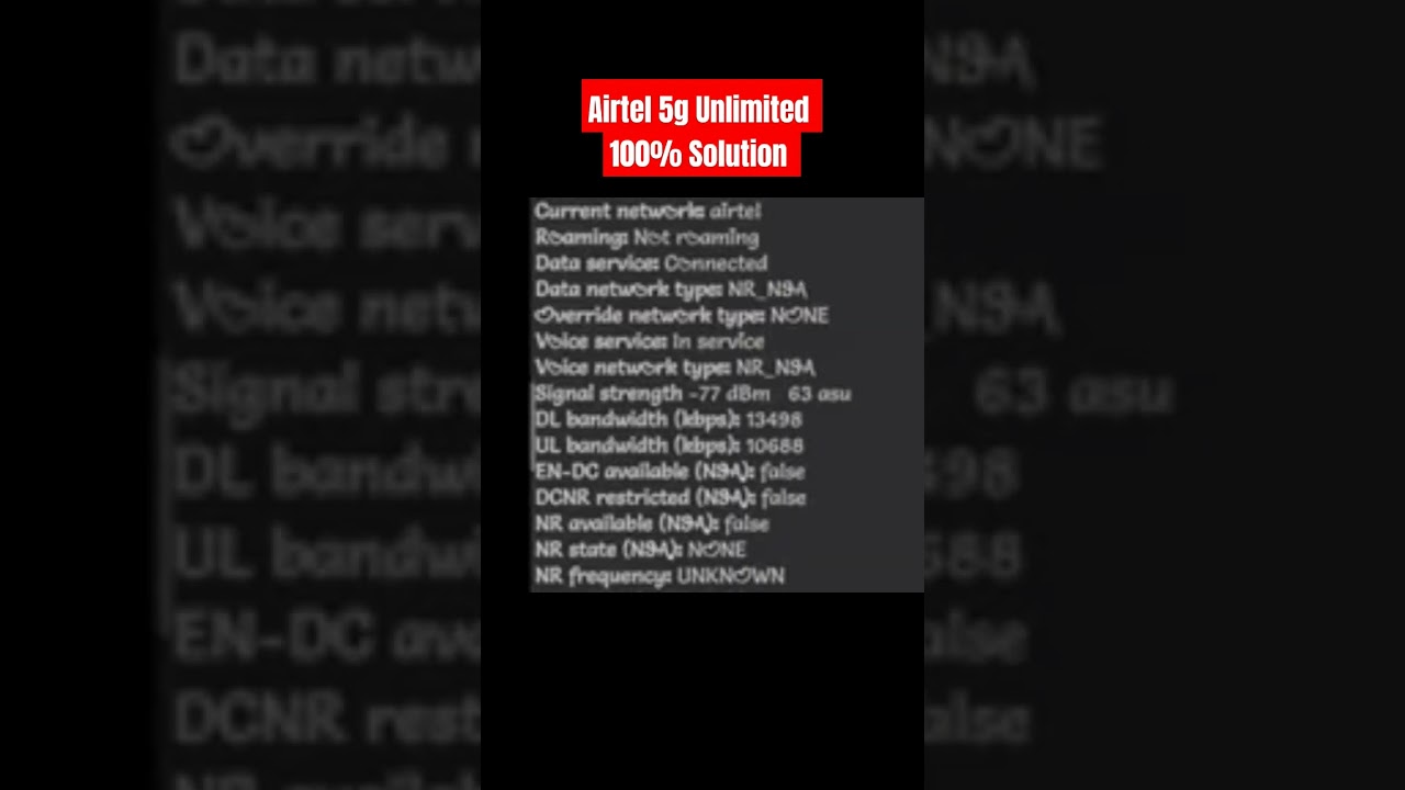 Airtel 5g Unlimited Data Not Working