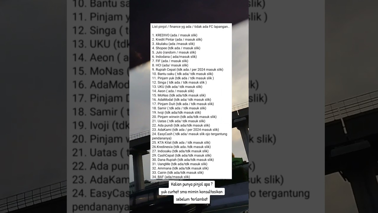 Daftar Pinjol yang belum ada DC Lapangan atau nagih ke rumah