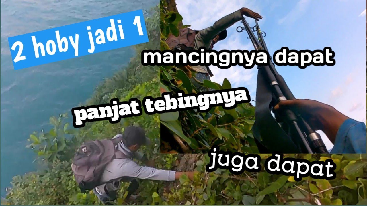 Tanpa pengaman!!! Mancing turun tebing sangat extreme