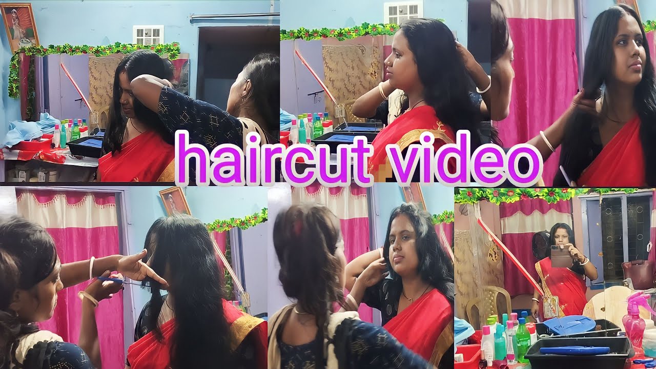 তোমাদের রিকুয়েস্ট রাখতে লোকাল সেলুনে গিয়ে লম্বা চুল কেটে ছোট করে ফেললাম। haircut at local salon।