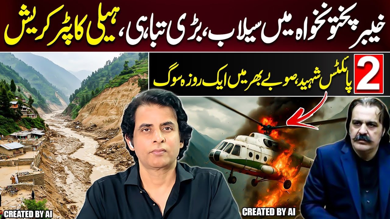 Sad Incident of Helicopter Crash in KPK Floods | 2 Pilots Martyred | Irshad Bhatti