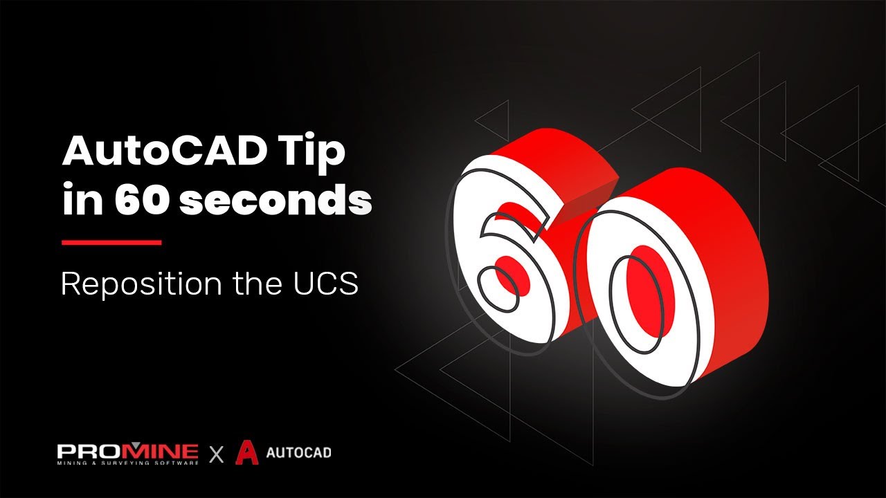 Reposition the UCS | UCS | AutoCAD Tips in 60 Seconds